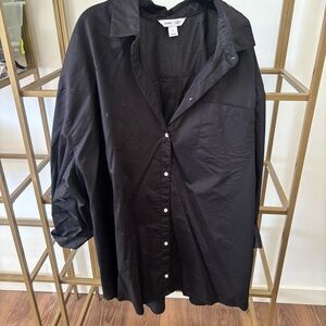 Old Navy Black Casual Button-Down Shirt